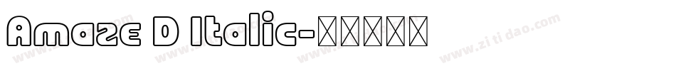 Amaze D Italic字体转换